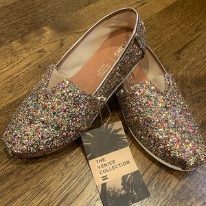 New With Tags! Rainbow Glitter Toms Alpargata